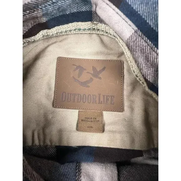 New Sears Outdoor Life Campside Flannel Shirt Size Large NWT Buffalo Plaid Check - Picture 4 of 11